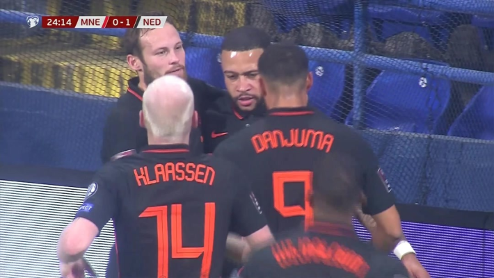 世预赛-德佩双响 荷兰连丢两球2-2黑山无缘提前晋级