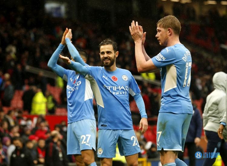 B席+坎塞洛VS曼联全队:射正3比1,对方禁区触球7比4