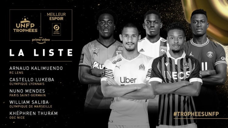 法甲最佳年轻球员提名:穆因加、努诺-门德斯、萨利巴在列