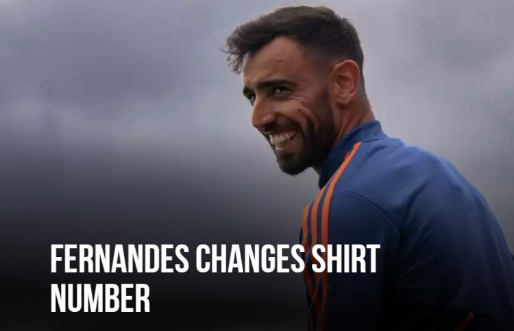 曼联官方:B费新赛季将改穿8号球衣