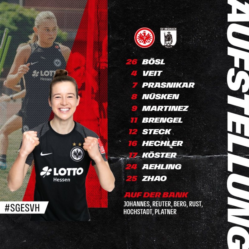 加油！✊中国球员赵瑜洁赴德甲法兰克福女足试训，首发出战热身赛