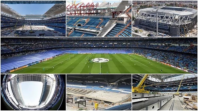 马卡报:伯纳乌西侧下方看台和整个南侧看台下赛季依然无法使用