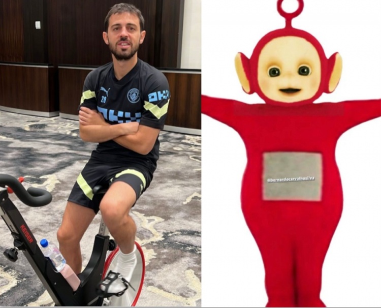 像吗？格拉利什社媒晒B席和天线宝宝的对比照