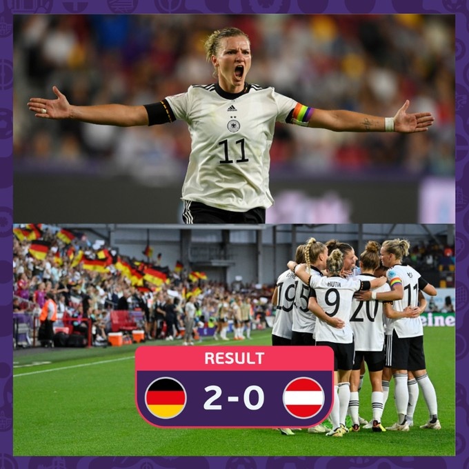 女足欧洲杯-打铁对决！奥地利门将卡里乌斯附体，德国2-0晋级四强