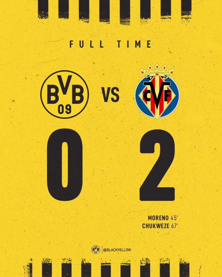 热身赛-莫雷诺破门楚克乌泽替补建功 比利亚雷亚尔2-0多特蒙德