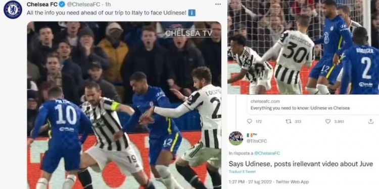 球衣太相似!切尔西宣传对乌迪内斯的热身赛,却发布尤文比赛画面