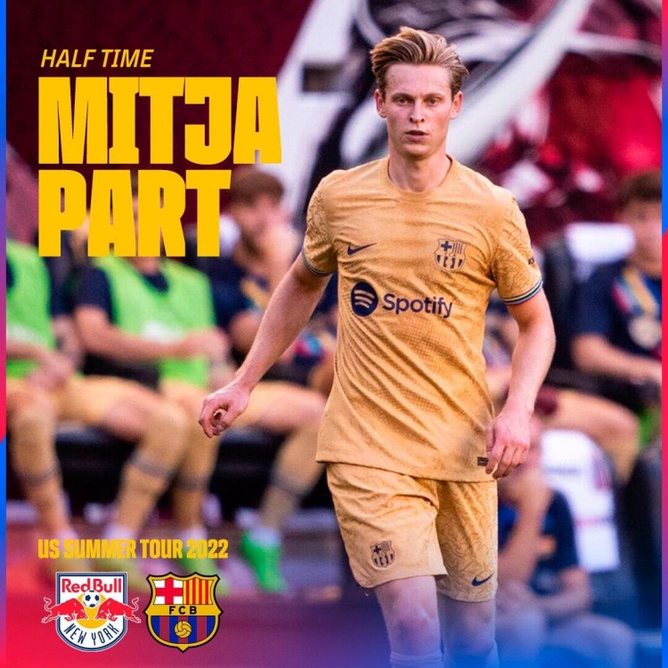 半场-登贝莱破门莱万一条龙造险+屡失良机 巴塞罗那暂1-0纽约红牛