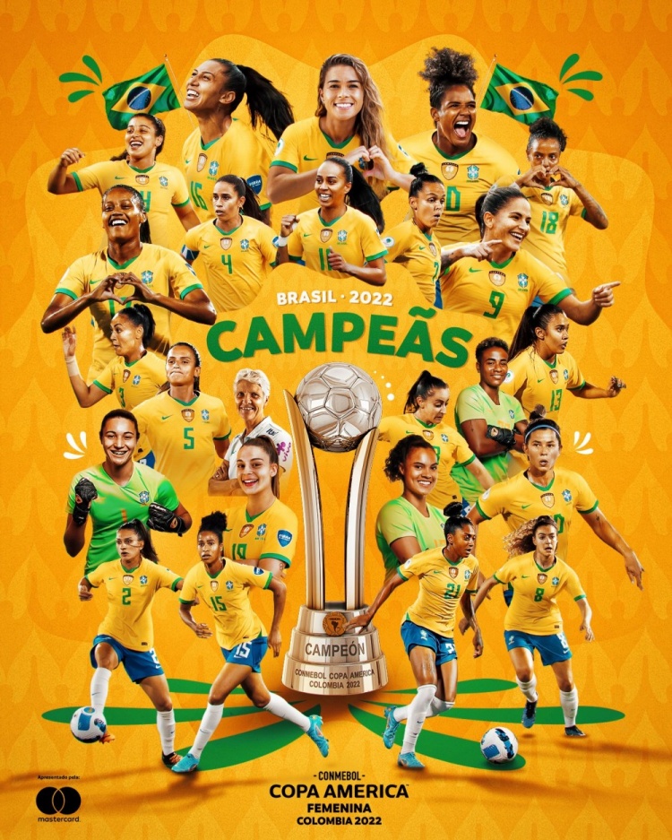巴西女足1-0战胜哥伦比亚女足，实现女足美洲杯四连冠