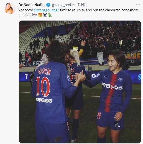 新东家10号欢迎王霜:是时候重逢并且重启我们的庆祝动作了