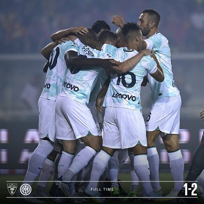 国米本场数据:控球七三开,射门19-10、射正9-4