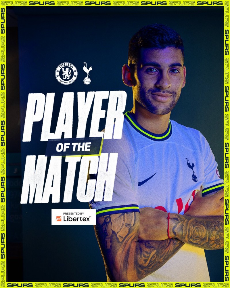 热刺官方:罗梅罗当选2-2战平切尔西队内全场最佳球员