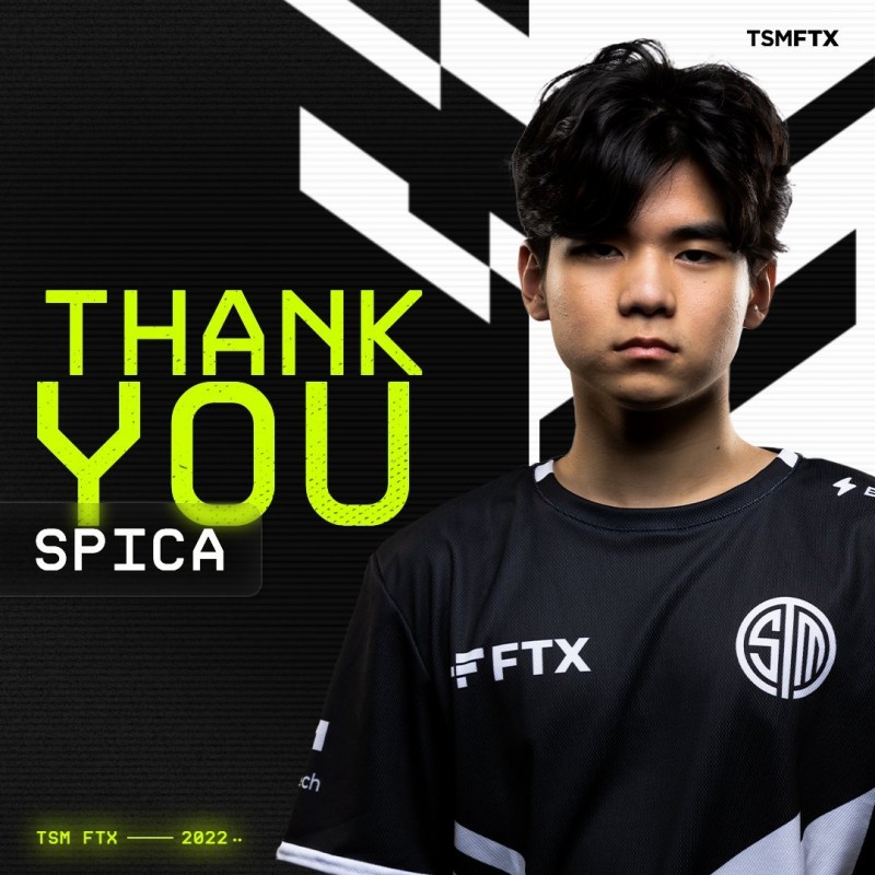 TSM官方：从今天开始 Spica选手正式成为不受限制的自由选手