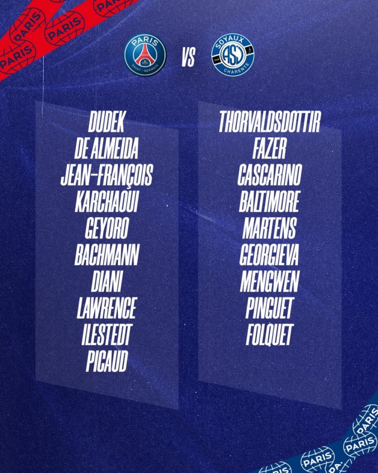 巴黎女足公布新赛季首场联赛大名单,李梦雯在列