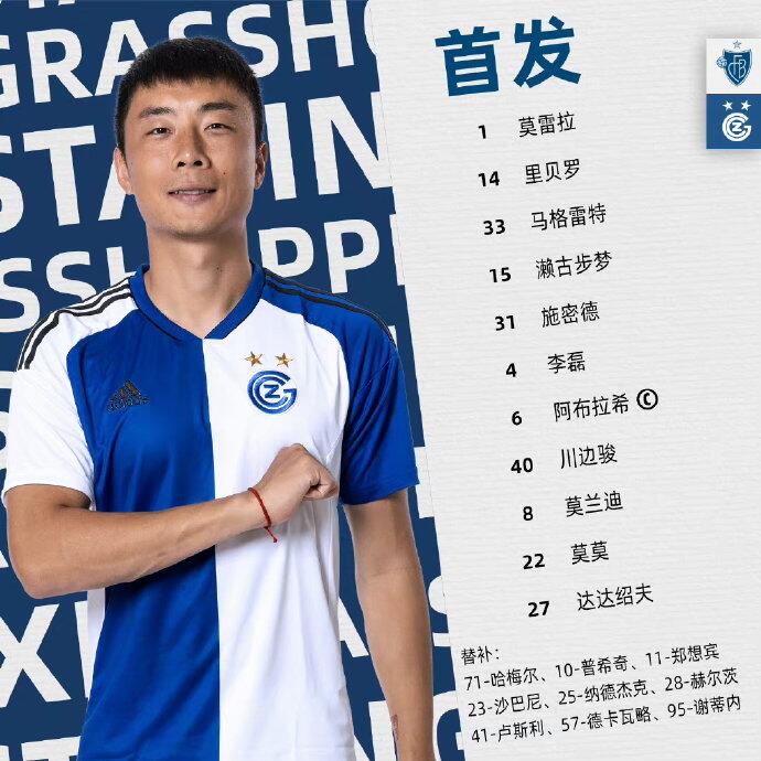 草蜢vs巴塞尔首发:李磊先发出战!