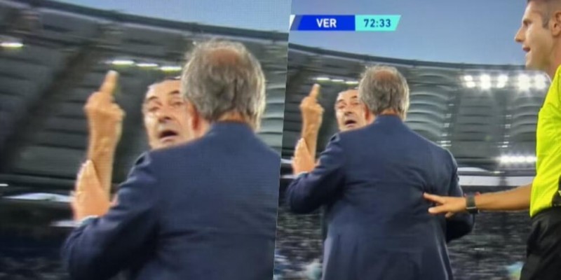 萨里比赛时朝维罗纳替补席竖中指,赛后表示:一切都已经过去了