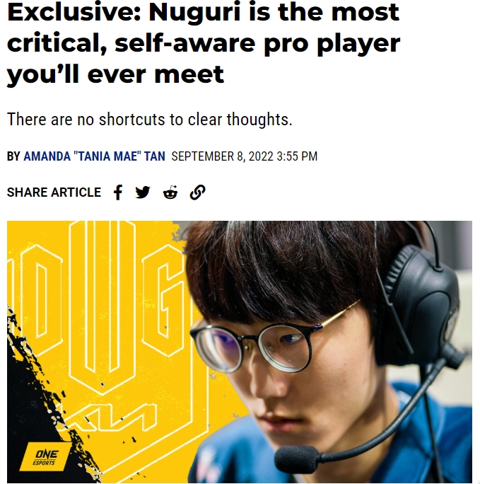 Nuguri:我控制情绪的能力提升了 想成为游戏内外都很卓越的选手