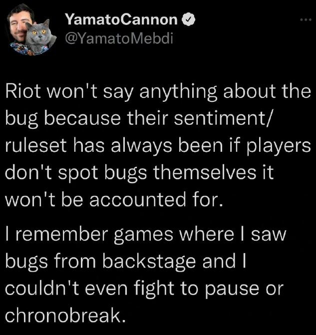 FNC主教练:拳头不会回应bug 因为拳头态度/管理规定一直如此