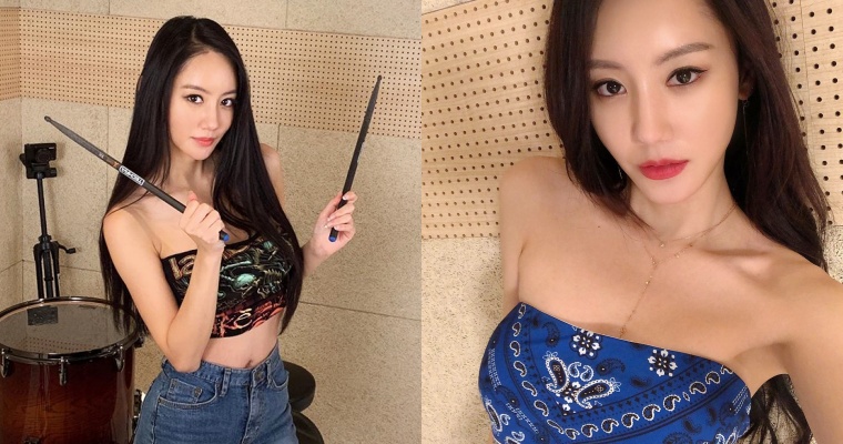 韓國「正妹鼓手」YouTube 狂吸百萬訂閱！「長髮、美乳」外貌超加分