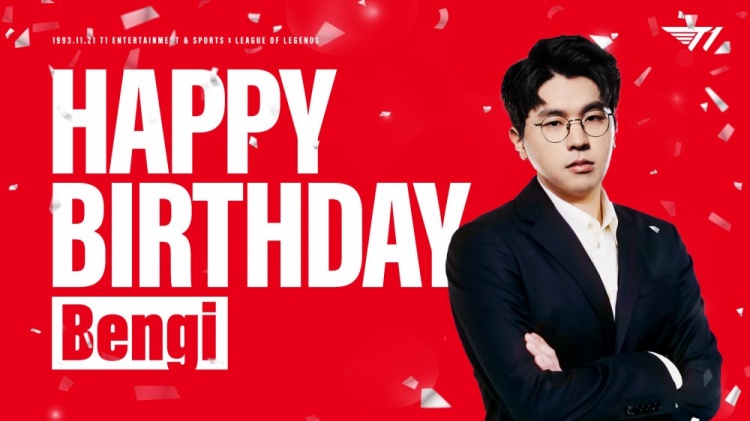 T1官方:祝Bengi监督生日快乐!