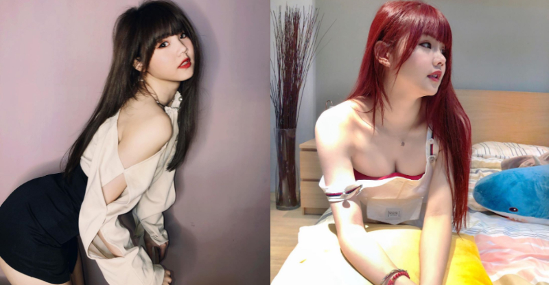 電眼有點壞！「陳比熊Bibear」肩帶落下深線太勾引，白嫩香肩立馬成為性感焦點！