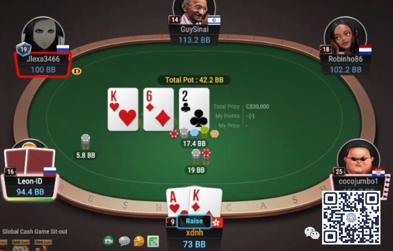 【EV扑克】牌局分析:3Bet底池AK翻前慢打翻后快打