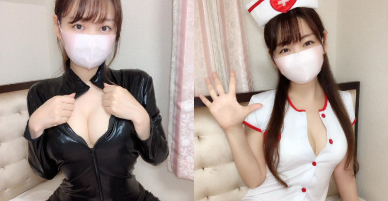美乳風暴！性感口罩娘「Maiko Hisyo」大曬巨乳做出最佳示範，超深事業線難怪老闆最愛！