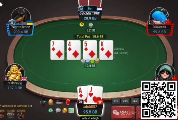 【EV扑克】牌局分析：单张成花nuts不宜快打