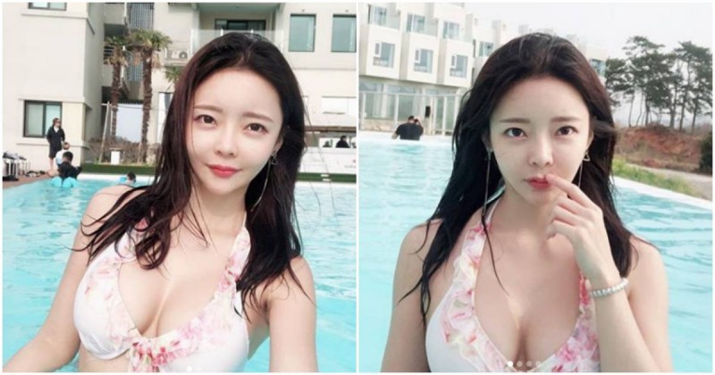 正妹泳池解放「邪惡飽滿深溝」，「超誘惑比基尼」越看越受不了&#8230;