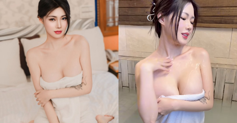 爆乳正妹「陳仙」托奶淋泉水，「銷魂曲線」讓粉絲超躁熱！