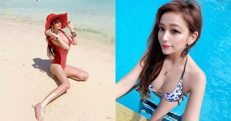 熱情辣妹「玩水時姿勢好奔放」，往下一看福利太兇了！