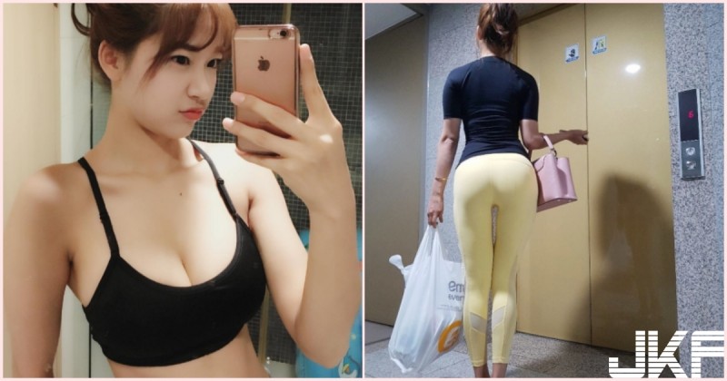電梯口驚見「翹臀火辣正妹」那身材超犯規！萬惡的身體線條讓人受不了…