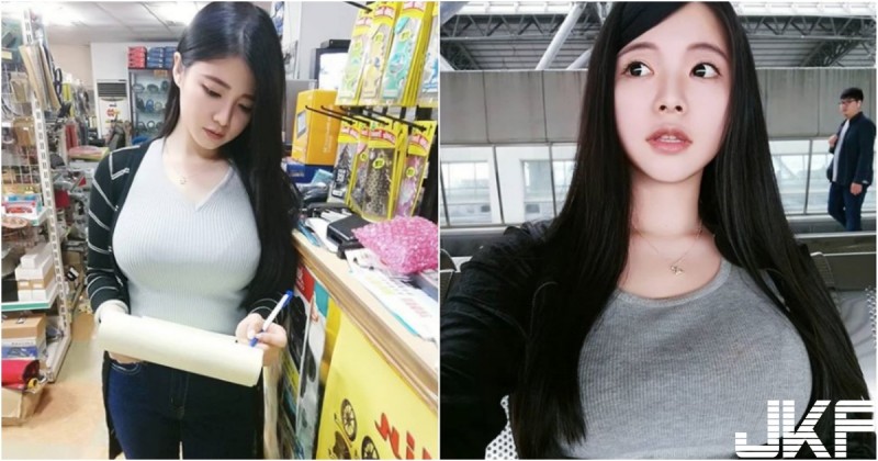 該升級配備了！汽車3C店驚見「大奶正妹店員」！清純甜美「眼睛超大」好迷人！