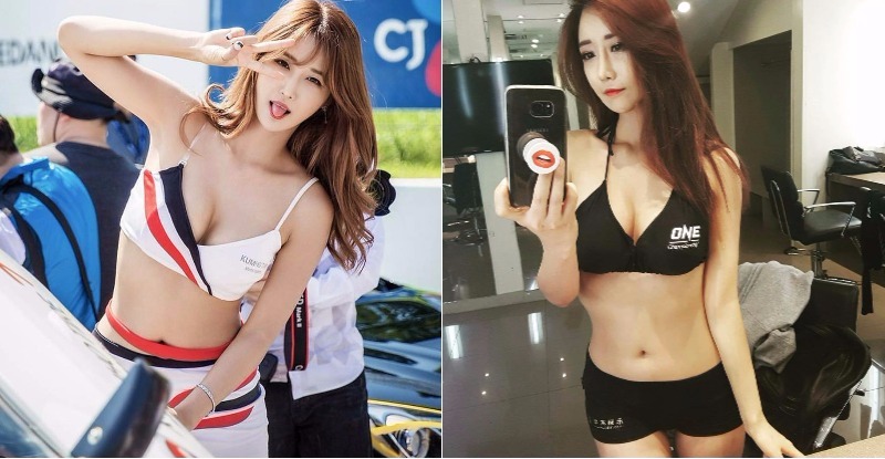 賽車女郎「抱球上陣」不斷抖動好震撼！加碼「性感伸舌」場邊民眾暴動啦