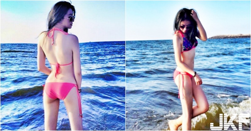 「優質空姐」退役後依然美麗！海邊大秀長腿美背！還有「水嫩小美臀」！