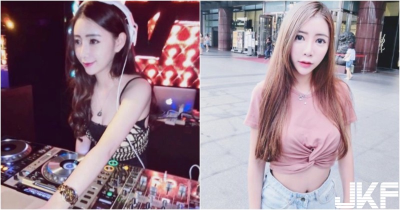 台中夜店出沒！火辣性感「美乳女DJ」！低胸洋裝「爆奶打碟」讓人都瘋狂啦！