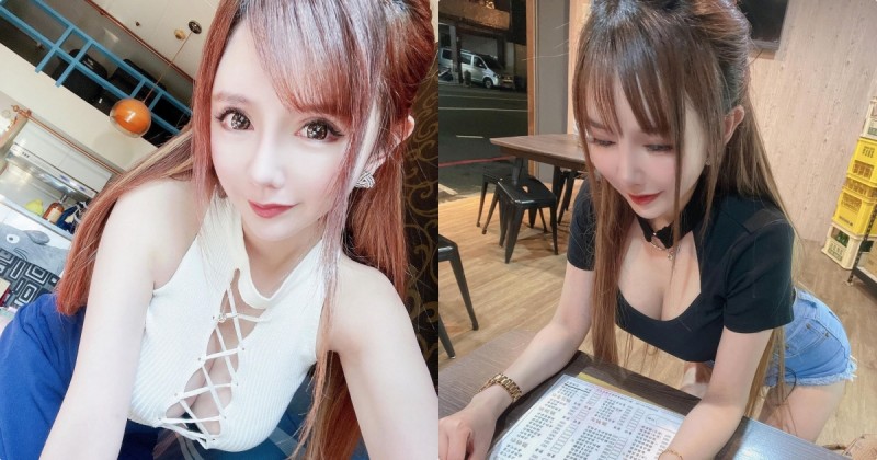 正妹「蔡粉粉」點餐時放送美乳，「惹火彎腰畫面」讓人受不了！