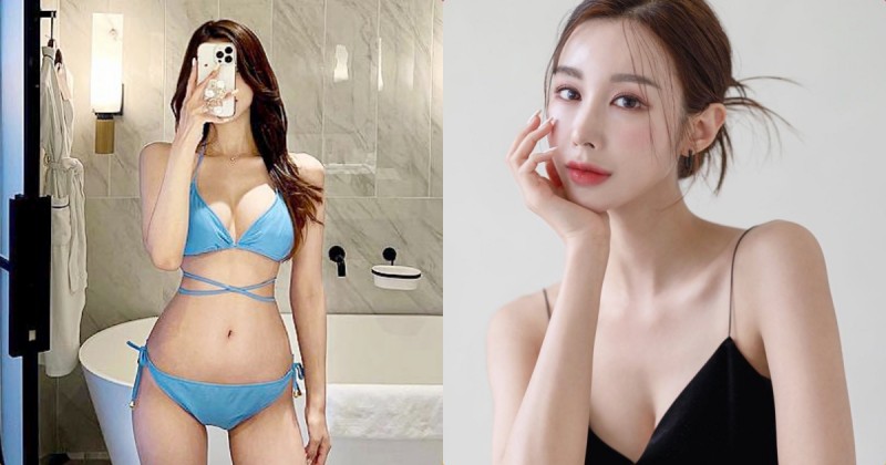 超適合穿水藍色的「火辣美乳妹」，浴室自拍「飽滿雙球」太養眼！