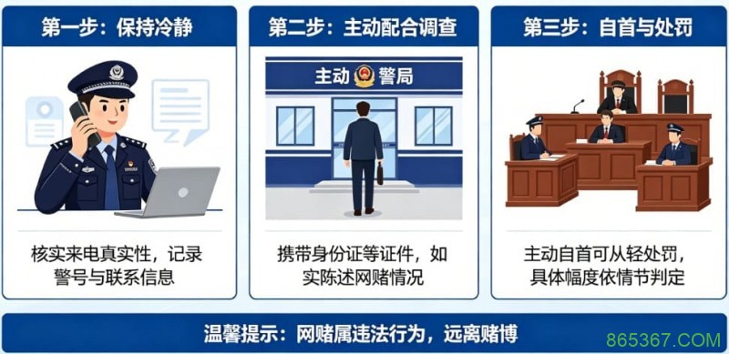 网赌被警察打电话要求配合调查怎么办？自首能否从轻处罚全面解析