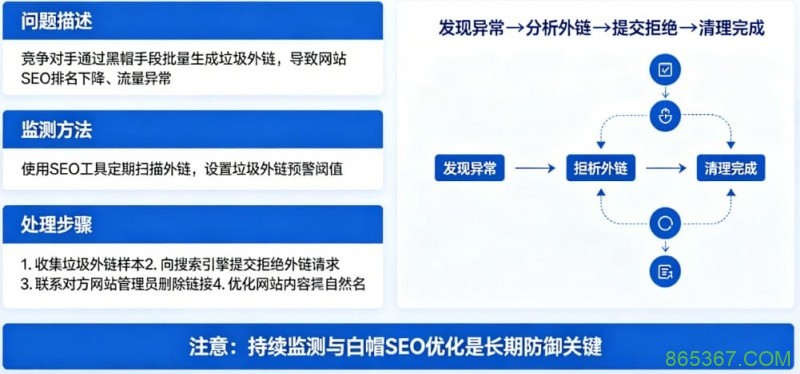 博彩平台的“负面SEO”防御：竞争对手恶意刷垃圾外链怎么办？