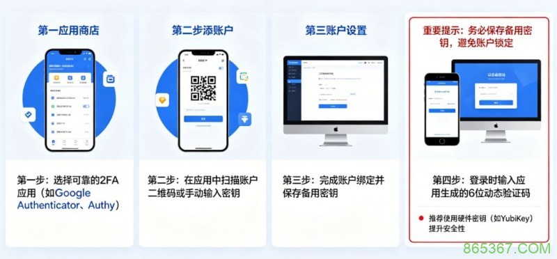 如何设置高强度的账户二次验证(2FA)