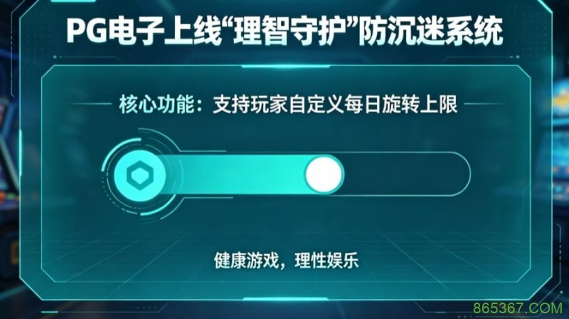 防沉迷功能：PG电子上线“理智守护”系统，支持玩家自定义每日旋转上限。