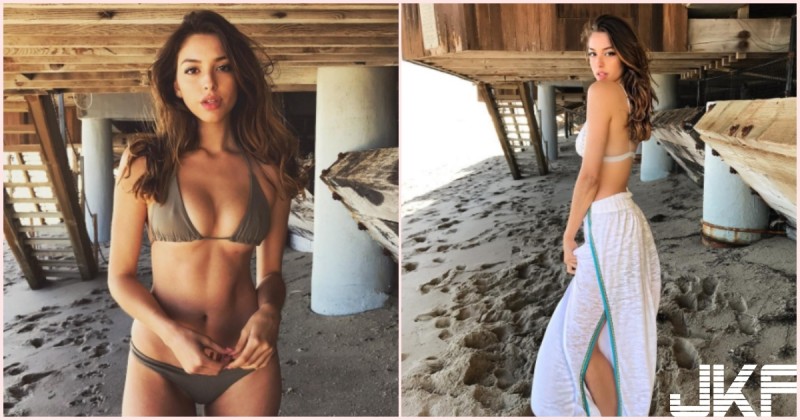 兇！歐美系「碗公美乳妹」身體線條好犯規！沙灘超養眼自拍讓人受不了…