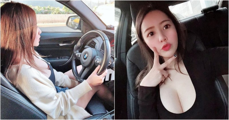 妹子開車94狂～「夏筠婷bambi」駕車氣勢十足 「耀眼車頭燈」稱霸街頭啦